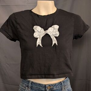 Cute Black Crop Top